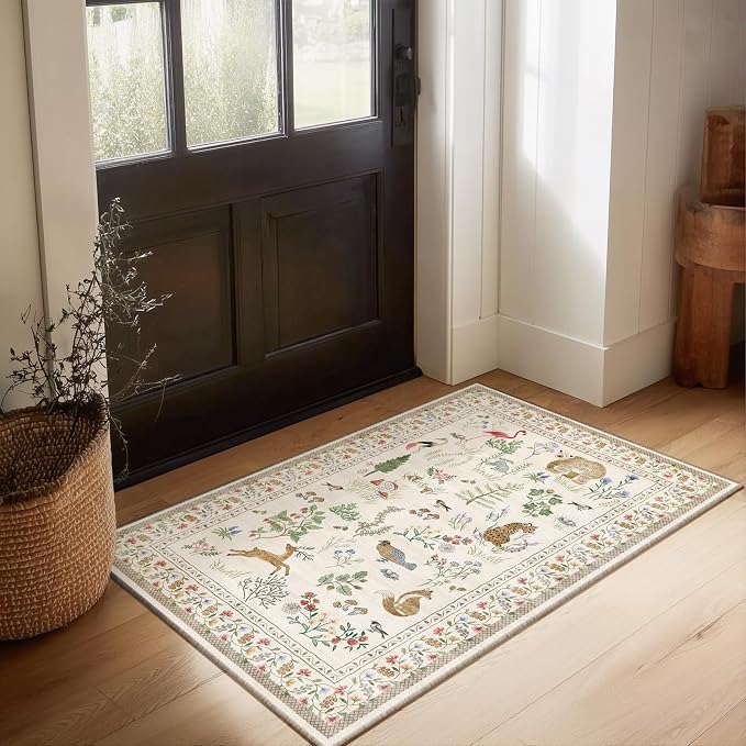 Machine Washable Throw Rugs for Entryway: Door Mat Indoor Entrance 2x3 Rug - Image 2