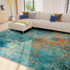 RELEANY Washable Area Rugs 7'x9' Non-Slip Modern Abstract Soft - Image 8