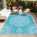 Pauwer Waterproof Outdoor Rug 8x10, Reversible Plastic Straw Patio Camping Rug by Pauwer