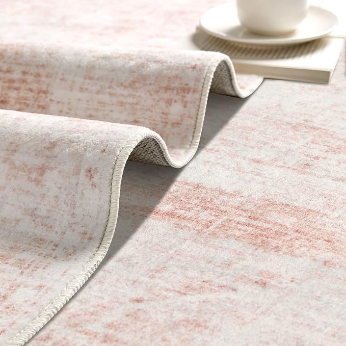 Latte&Fog Large Area Rugs 9x12 for Living Room, Washable Pink Rugs for Girls - Image 7