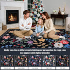 8x10 Area Rugs for Living Room: Washable Rug Vintage Large Soft Boho Floral - Image 9