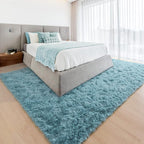 YJ.GWL Area Rugs for Living Room Bedroom, 4x6 Machine Washable Large Teal Carpet - Image 8