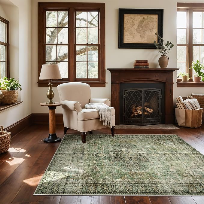 Machine Washable Throw Rugs for Entryway: Door Mat Indoor Entrance 3x5 Small - Image 4