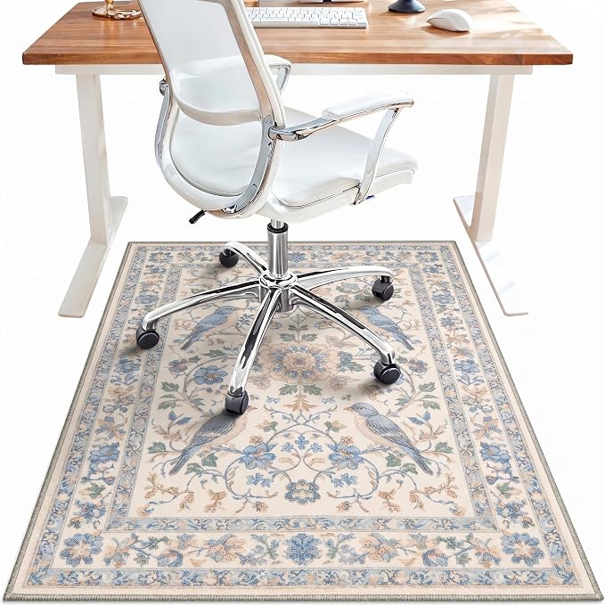 48"x72" Office Chair Mat for Hardwood Tile Floor, Under Desk Carpet Protector by BESBLEE