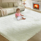 5X8 Ultra Soft Rug for Living Room, Fluffy Shag Area Rug for Bedroom, Modern by Fairblink