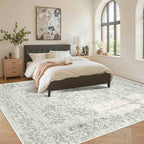Rugxara 8x10 Washable Area Rug for Living Room, Extra Large Neutral Vintage - Image 2