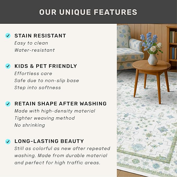 Hazo Haus Cream Oushak 6x9 Bedroom Rug - Image 8