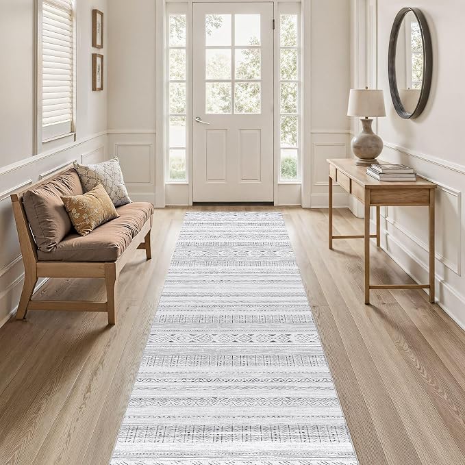 cotiled Hallway 2.6x8 Runner Rugs: Washable Boho Rugs - Image 6