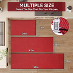 YDKGL Kitchen Rugs Non Slip Washable, Rubber Backing Soft Chenille Braided - Image 2