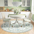 RELEANY Area Rugs Round 6ft Washable Non-Slip, Floral Vintage Distress - Image 2