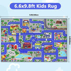 Capslpad Kids Rug Educational Play Rug 6.6' x 9.8' Classroom Traffic Road Kid - Image 2