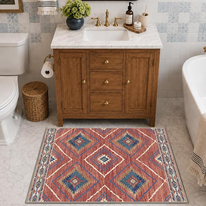 BESTSWEETIE Area Rug 3x5 Rug Machine Washable Non-Slip Low Pile Print Pattern - Image 6