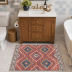 Area Rug 2x3 Rug Machine Washable Non-Slip Low Pile Print Pattern Western Rug - Image 2