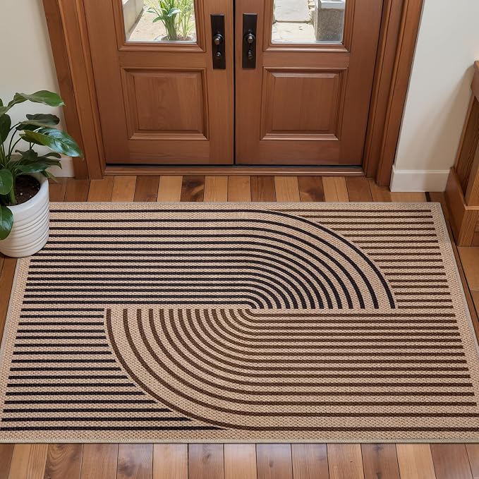 Tangsoo Rainbow Easy Jute Rug 2x4 Small Throw Rugs by Tangsoo