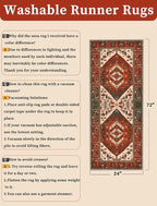 SERISSA Boho Washable Runner Rug, 2x6 Rug Runner Non-Slip Vintage Terracotta - Image 6