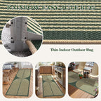 Lahome Enfys Modern Rainbow Easy Jute Entryway Runner Rug, Washable Carpet - Image 3