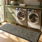 Collive Kitchen Mats for Floor, Cushioned Anti Fatigue Mat Black Floral Rugs - Image 7