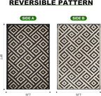 RURALITY Outdoor Rugs 5x8 Feet for Patios Clearance, Plastic Straw Waterproof - Image 2