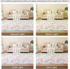 Litanika 5x8 Shag Area Rug for Living Room Bedroom, Tie-Dyed Rainbow High Pile - Image 7