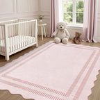 Pink Rugs for Bedroom Girls, 5x7 Washable Non Slip Area Rugs for Living Room - Image 7
