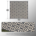 SAND MINE Reversible Mats, Plastic Straw Rug, Modern Area Rug, Large Floor Mat - Image 2
