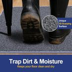 Dirt Trapping Door Mat 24x36, 3D Scarping Surface Doormat - Image 2