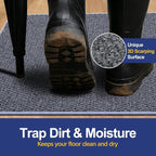 Dirt Trapping Door Mat 20x32, 3D Scarping Surface Doormat - Image 2