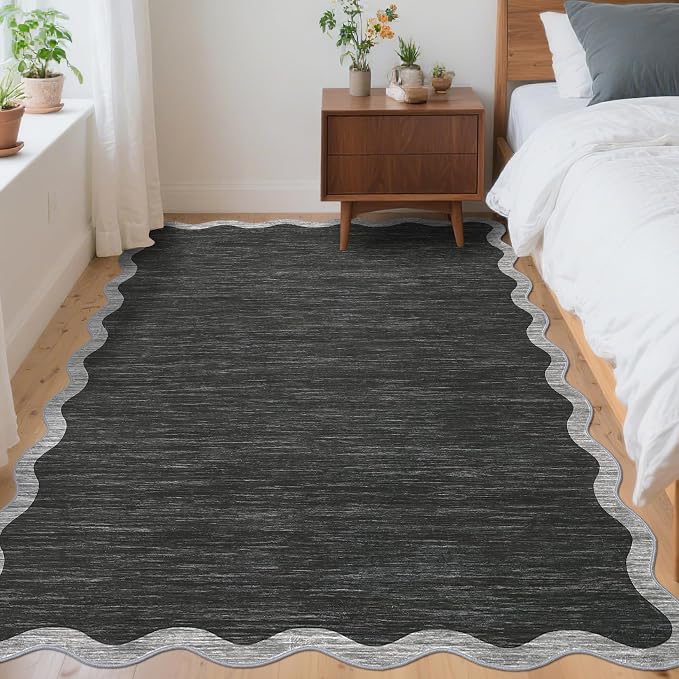 GarveeHome Scalloped Area Rug 4x6 - Image 3