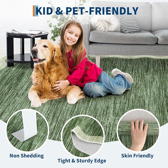 GarveeHome Scalloped Washable Area Rug 6x9 Rug - Image 7