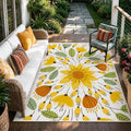Lahome Floral Indoor Outdoor Rug, 5x8ft Non-Slip Outdoor Patio Rug by Lahome