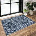 KUTA Moroccan Rugs for Entryway, 2x3 Navy Blue Entrance Small Area Rug by KUTA