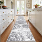 HEBE Hallway Runner Rug 3'x16' Washable Vintage Distressed Area Rugs Non Slip by HEBE