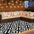 Outdoor Rug 6x9Ft, Solar Powered Outdoor Camping Rug by Capybland