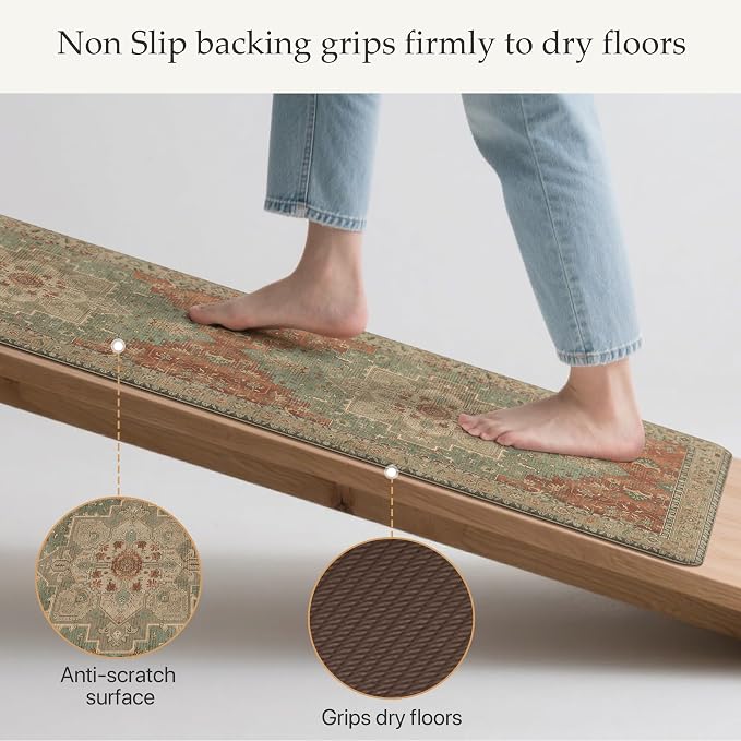 GENIMO Kitchen Mats for Floor 2PCs, Washable Anti Fatigue Mat for Cushioned - Image 4
