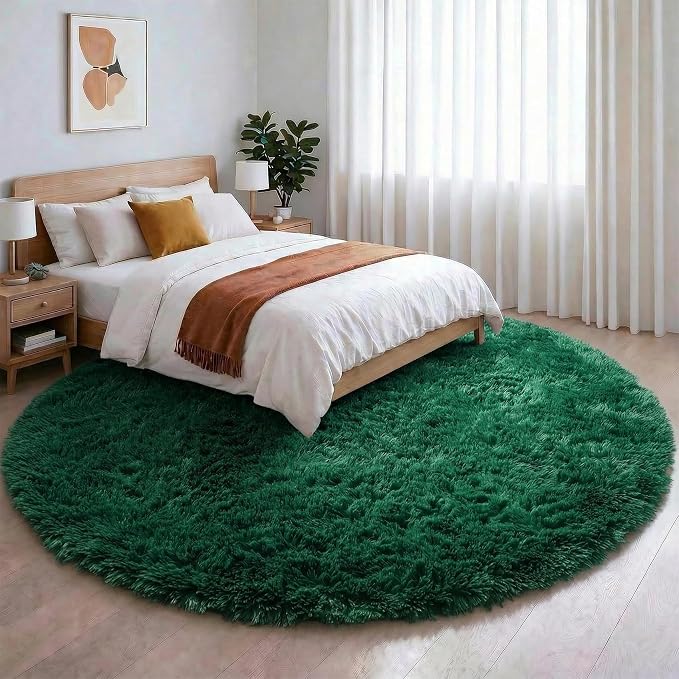 Amdrebio Dark Green Round Rug 6Ft - Image 7