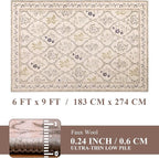 YIHOUSE Washable Floral 6x9 Area Rugs - Image 8