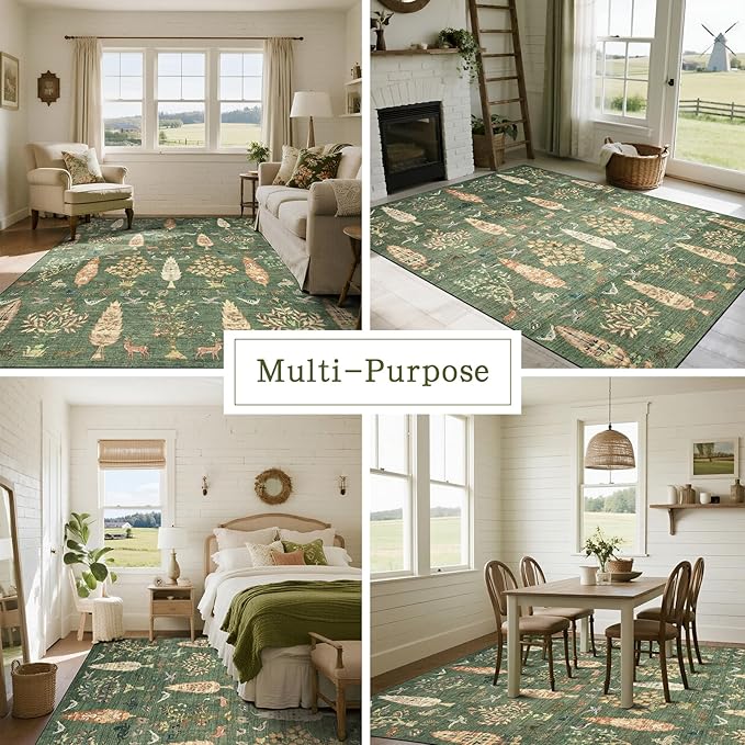 Srugn Washable Rugs 8x10 Area Rugs - Image 5