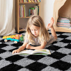 Checkered Rugs for Living Room Bedroom, 5x7 Area Rugs for Living Room, Modern - Image 3