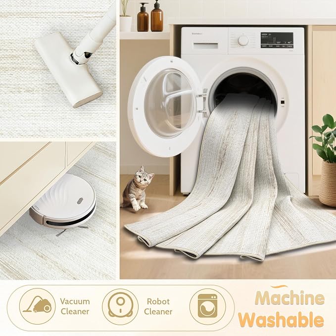 Washable Rug 5x7 Area Rugs: Modern Geometric Rugs - Image 2
