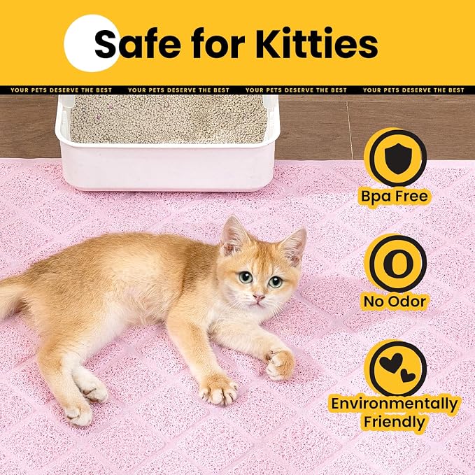 Conlun Cat Litter Mat Litter Trapping Mat, Less Waste Cat Litter Box Mat - Image 7