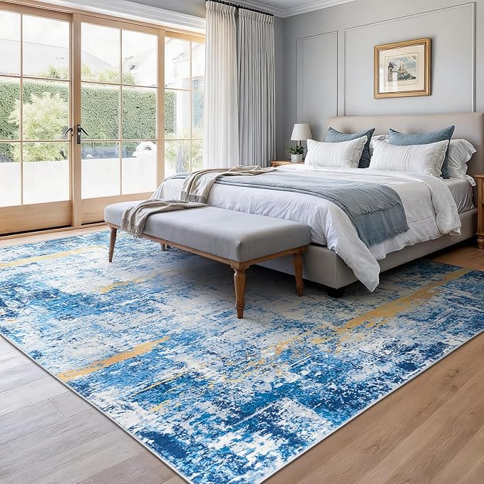 Rugflix 8x10 Area Rugs for Living Room, Washable Large Rug Stain-Resistant Low - Image 2