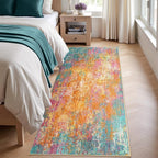 RELEANY Washable Area Rugs 2'x10' Non-Slip Modern Abstract Soft - Image 4