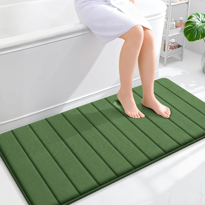 OLANLY Memory Foam Long Bathroom Rugs Runner 47x24, Super Soft Absorbent Bath by OLANLY