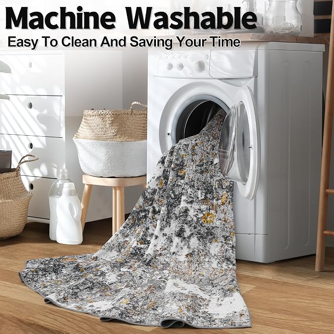 Washable Rug 6x9 Area Rugs: Soft Large Living Room Rug - Image 7