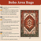 SERISSA 5x7 Boho Area Rug, Washable Non-Slip Rugs - Image 2