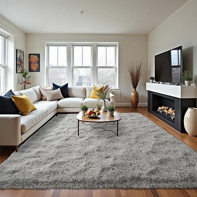 LOCHAS Ultra Soft Indoor Modern Area Rugs Fluffy Living Room Carpets - Image 3