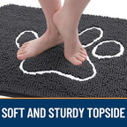 OLANLY Dog Door Mat for Muddy Paws 70x35, Paw Print Design, Absorbs Moisture - Image 4