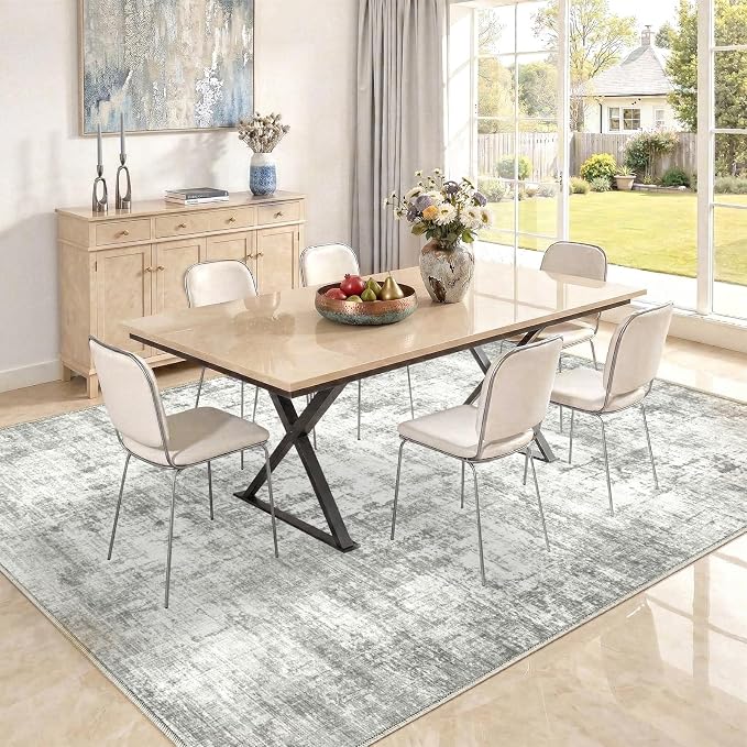 10x12 Area Rugs Washable Living Room Rug-No Slip Soft Carpets Modern Abstract - Image 3