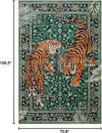 Moynesa Tiger 6x9 Area Rugs for Living Room, Boho Botanical Washable Dining - Image 2