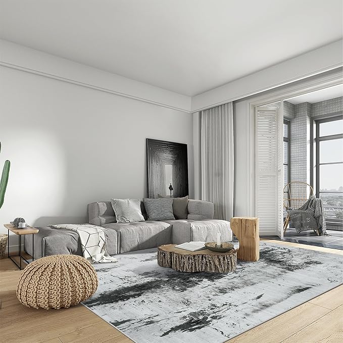 10x14 Area Rugs Washable Rug: Modern Abstract Living Room Rug Soft Anti-Skid - Image 4